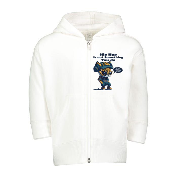 Hip Hop Heartbeat: Living It Not Just Doing It! Toddler Zip Fleece Hoodie