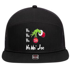 Ho Ho Ho No More Joe Trump 2024 Funny Christmas 7 Panel Mesh Trucker Snapback Hat