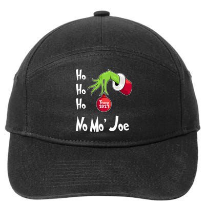Ho Ho Ho No More Joe Trump 2024 Funny Christmas 7-Panel Snapback Hat
