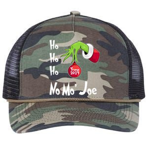 Ho Ho Ho No More Joe Trump 2024 Funny Christmas Retro Rope Trucker Hat Cap