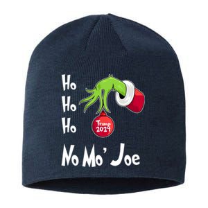 Ho Ho Ho No More Joe Trump 2024 Funny Christmas Sustainable Beanie