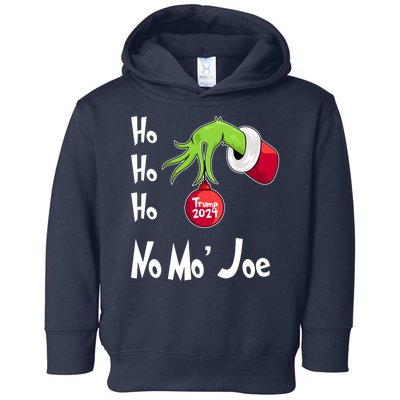 Ho Ho Ho No More Joe Trump 2024 Funny Christmas Toddler Hoodie