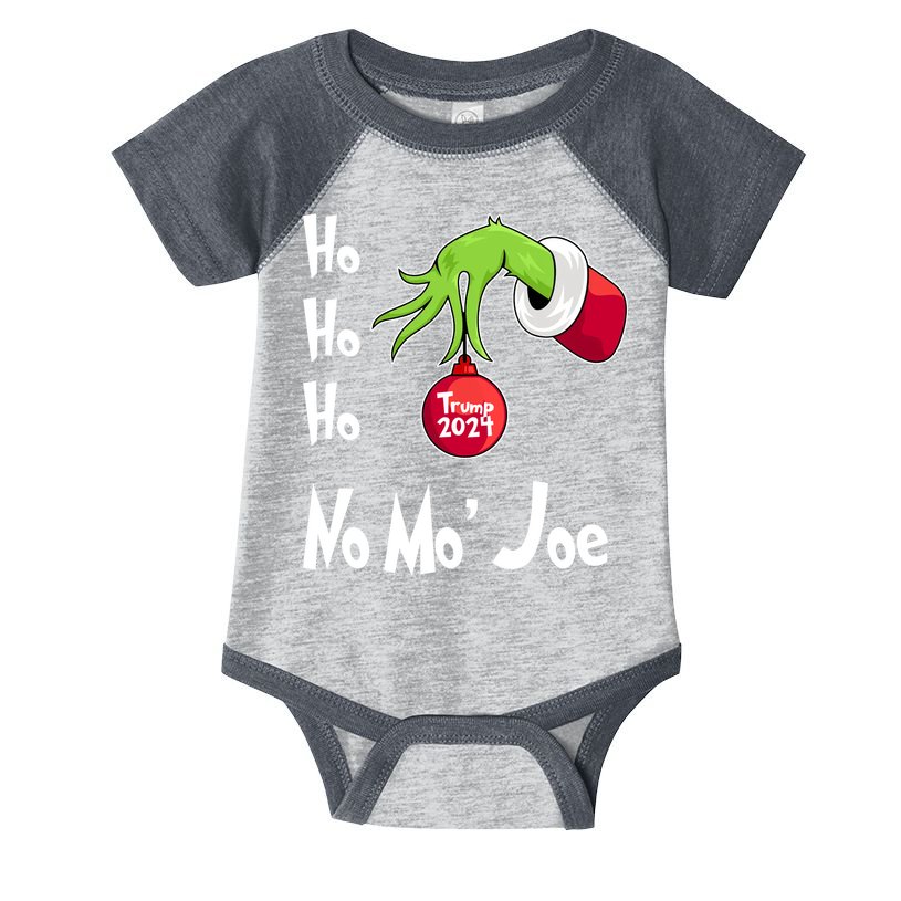 Ho Ho Ho No More Joe Trump 2024 Funny Christmas Infant Baby Jersey Bodysuit