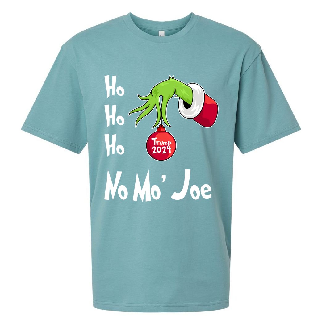 Ho Ho Ho No More Joe Trump 2024 Funny Christmas Sueded Cloud Jersey T-Shirt