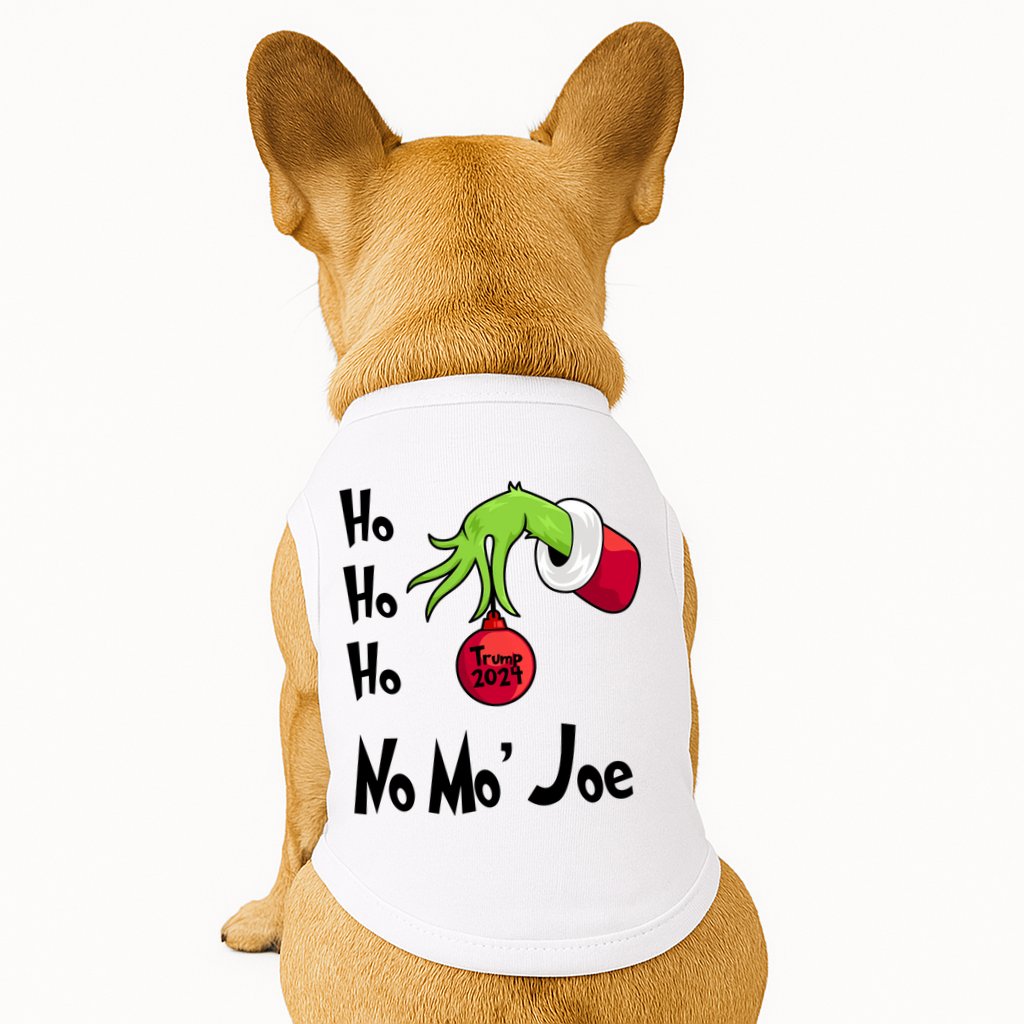 Ho Ho Ho No More Joe Trump 2024 Funny Christmas Doggie Tank