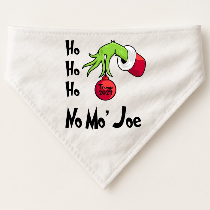 Ho Ho Ho No More Joe Trump 2024 Funny Christmas USA-Made Doggie Bandana