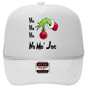 Ho Ho Ho No More Joe Trump 2024 Funny Christmas High Crown Mesh Back Trucker Hat