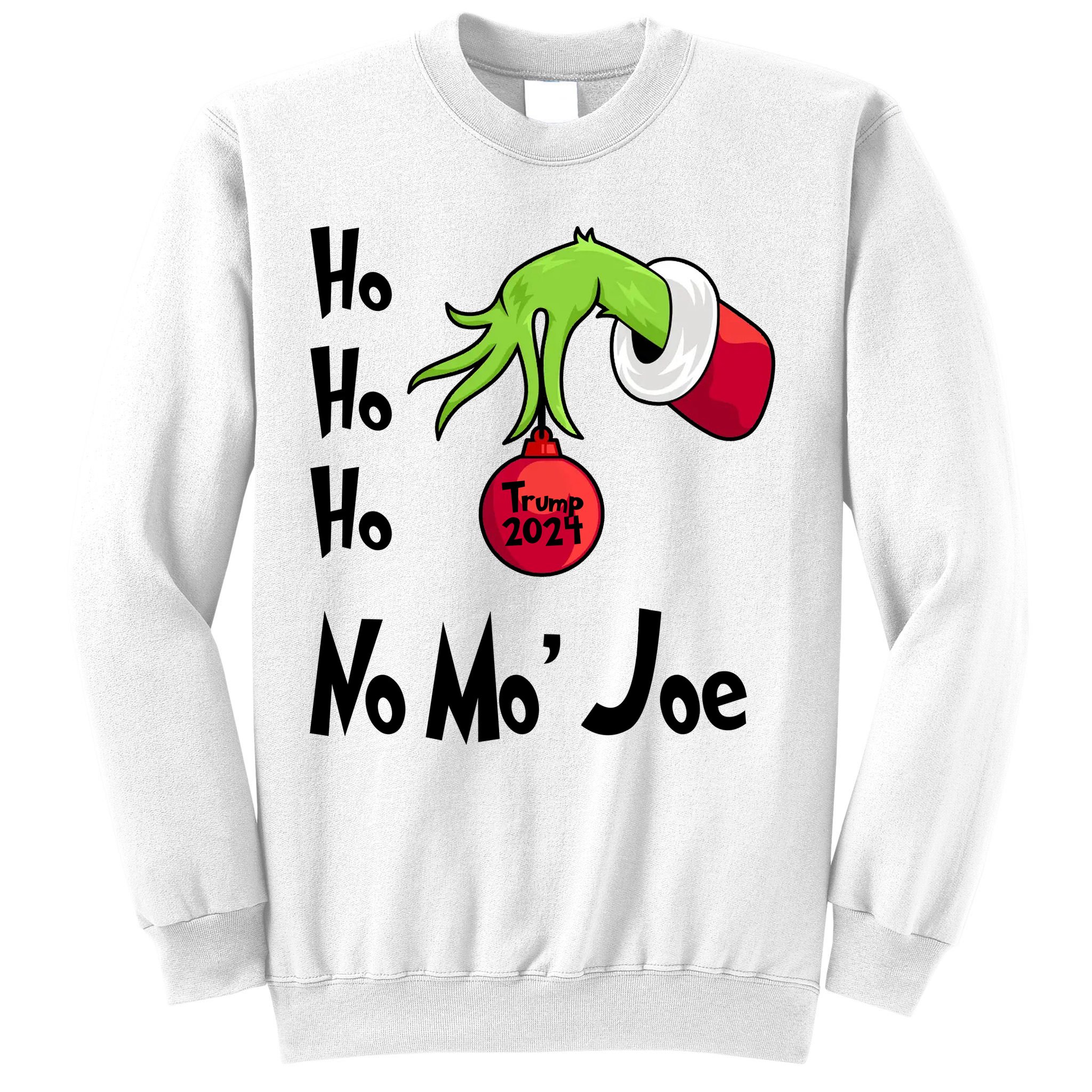 Ho Ho Ho No More Joe Trump 2024 Funny Christmas Sweatshirt