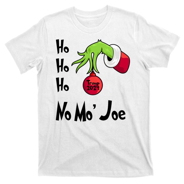 Ho Ho Ho No More Joe Trump 2024 Funny Christmas T-Shirt