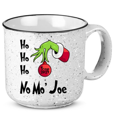 Ho Ho Ho No More Joe Trump 2024 Funny Christmas 15oz Campfire Ceramic Mug