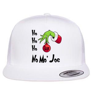 Ho Ho Ho No More Joe Trump 2024 Funny Christmas Flat Bill Trucker Hat