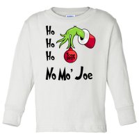 Ho Ho Ho No More Joe Trump 2024 Funny Christmas Toddler Long Sleeve Shirt