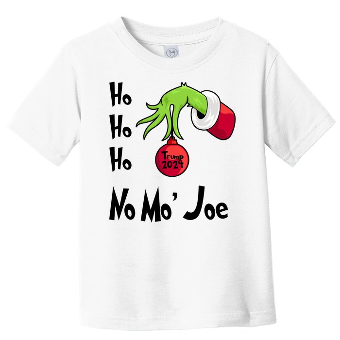 Ho Ho Ho No More Joe Trump 2024 Funny Christmas Toddler T-Shirt