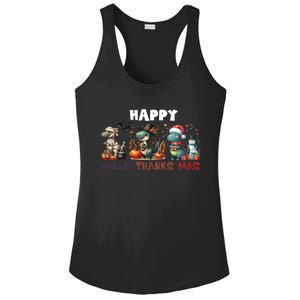 Happy Hallothanksmas Halloween Merry Christmas Dinosaurs Great Gift Ladies PosiCharge Competitor Racerback Tank