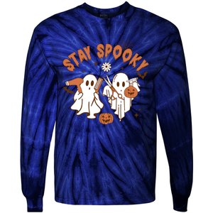 Hairdresser Halloween Hairstylist Ghost Ghoul Tie-Dye Long Sleeve Shirt