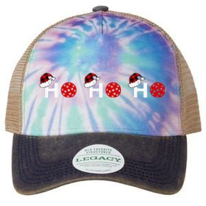 Ho Ho Ho Pickleball And Red Plaid Santa Hats Legacy Tie Dye Trucker Hat