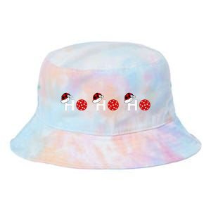 Ho Ho Ho Pickleball And Red Plaid Santa Hats Tie Dye Newport Bucket Hat