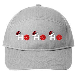 Ho Ho Ho Pickleball And Red Plaid Santa Hats 7-Panel Snapback Hat