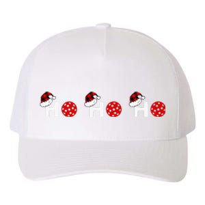 Ho Ho Ho Pickleball And Red Plaid Santa Hats Yupoong Adult 5-Panel Trucker Hat