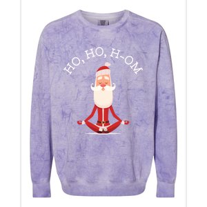 Ho Ho Hom Gift With Skinny Yoga Santa Colorblast Crewneck Sweatshirt