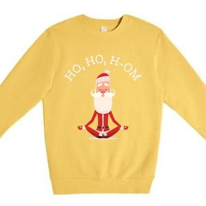 Ho Ho Hom Gift With Skinny Yoga Santa Premium Crewneck Sweatshirt