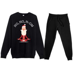 Ho Ho Hom Gift With Skinny Yoga Santa Premium Crewneck Sweatsuit Set