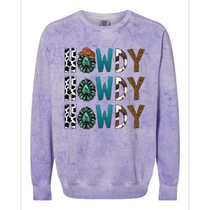 Howdy Howdy Howdy Howdy Colorblast Crewneck Sweatshirt