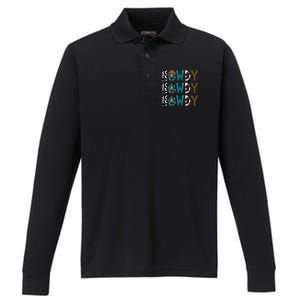 Howdy Howdy Howdy Howdy Performance Long Sleeve Polo