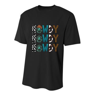 Howdy Howdy Howdy Howdy Youth Performance Sprint T-Shirt
