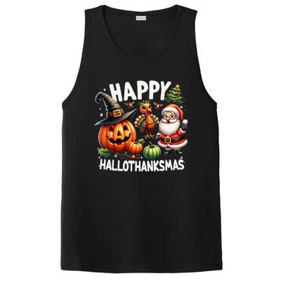 Happy Hallothanksmas Halloween Merry Christmas Thanksgiving PosiCharge Competitor Tank