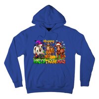 Happy Hallothanksmas Halloween Thanksgiving Christmas Cow Gift Hoodie