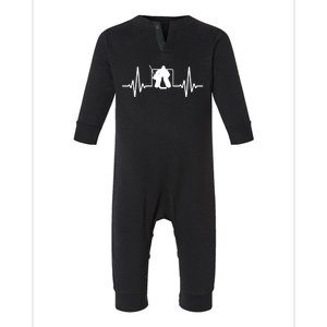 Hockey Heartbeat Hockey Wintersport Great Gift Infant Fleece One Piece