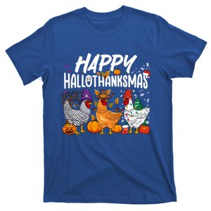 Happy Hallothanksmas Halloween Thanksgiving Xmas Chicken Cute Gift T-Shirt