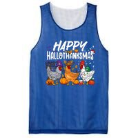 Happy Hallothanksmas Halloween Thanksgiving Xmas Chicken Cute Gift Mesh Reversible Basketball Jersey Tank