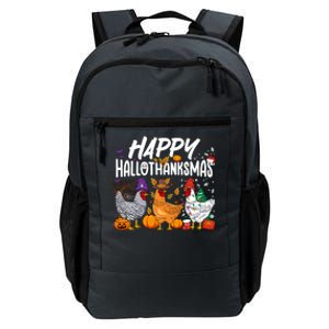 Happy Hallothanksmas Halloween Thanksgiving Xmas Chicken Cute Gift Daily Commute Backpack