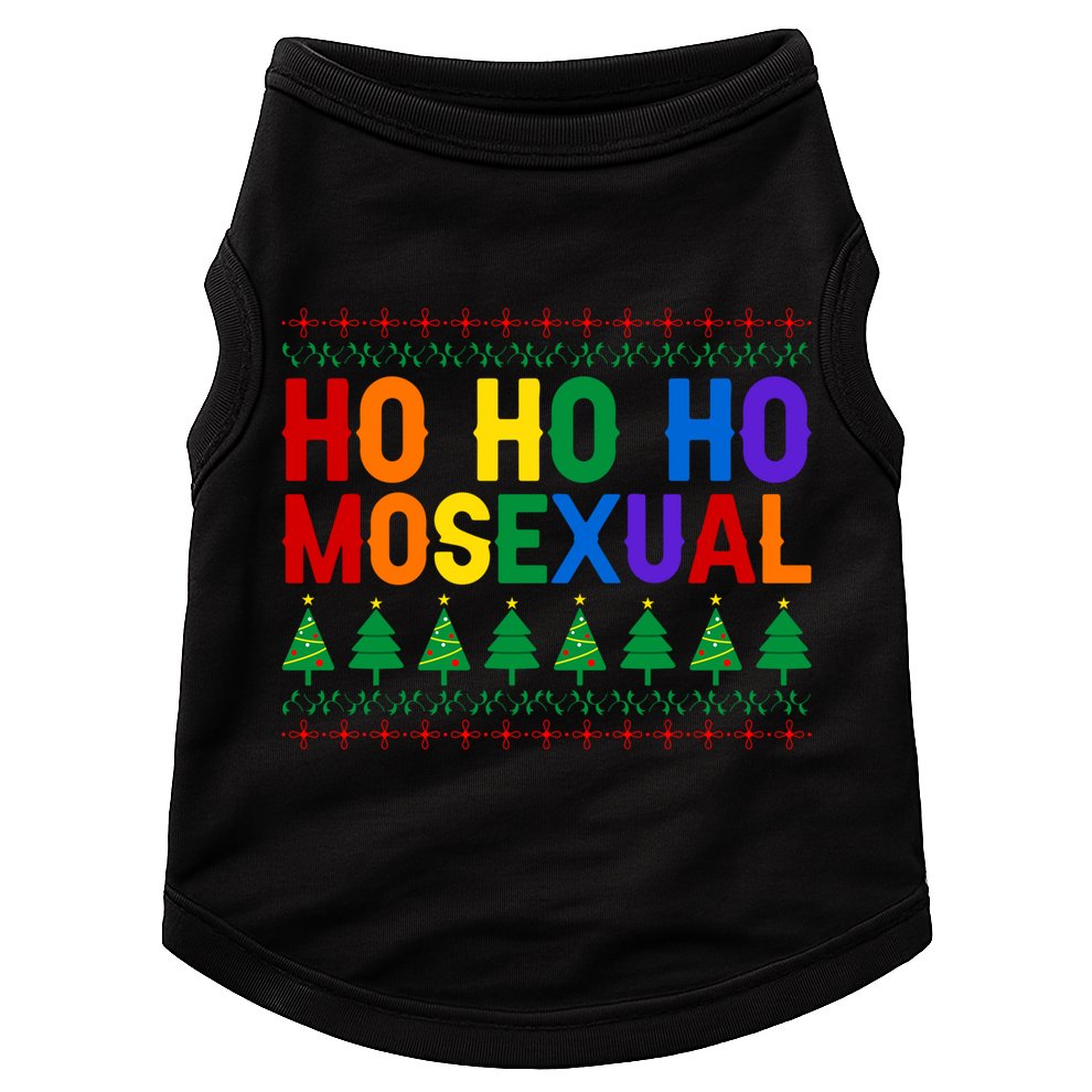 Ho Ho Homosexual Ugly Xmas Sweater Funny Lgbt Christmas Gift Doggie Tank