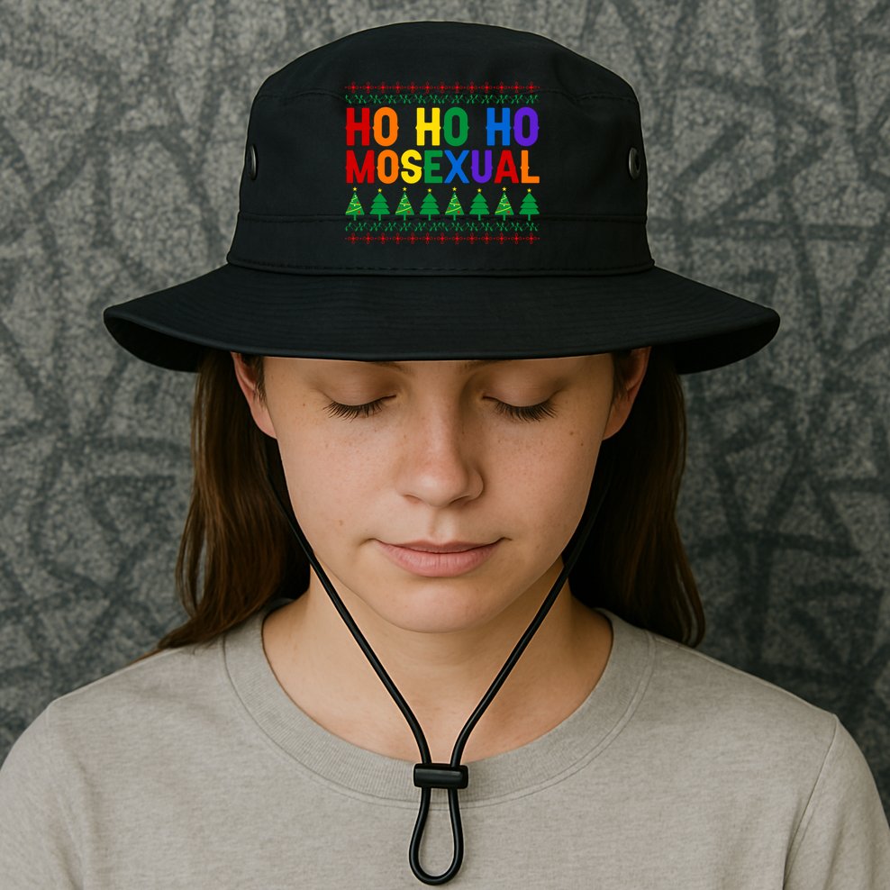 Ho Ho Homosexual Ugly Xmas Sweater Funny Lgbt Christmas Gift Bucket Hat