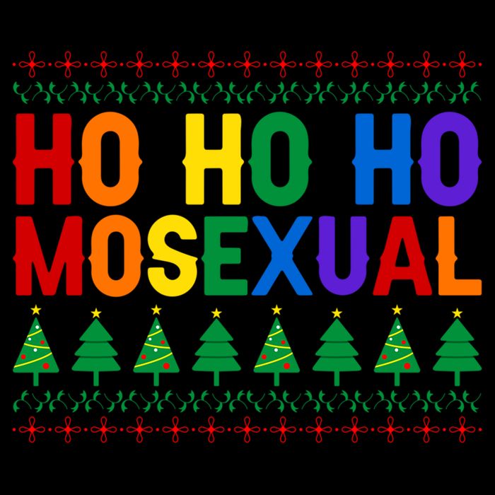 Ho Ho Homosexual Ugly Xmas Sweater Funny Lgbt Christmas Gift Bucket Hat