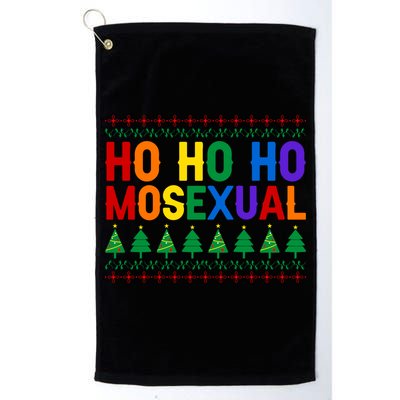 Ho Ho Homosexual Ugly Xmas Sweater Funny Lgbt Christmas Gift Golf Towel