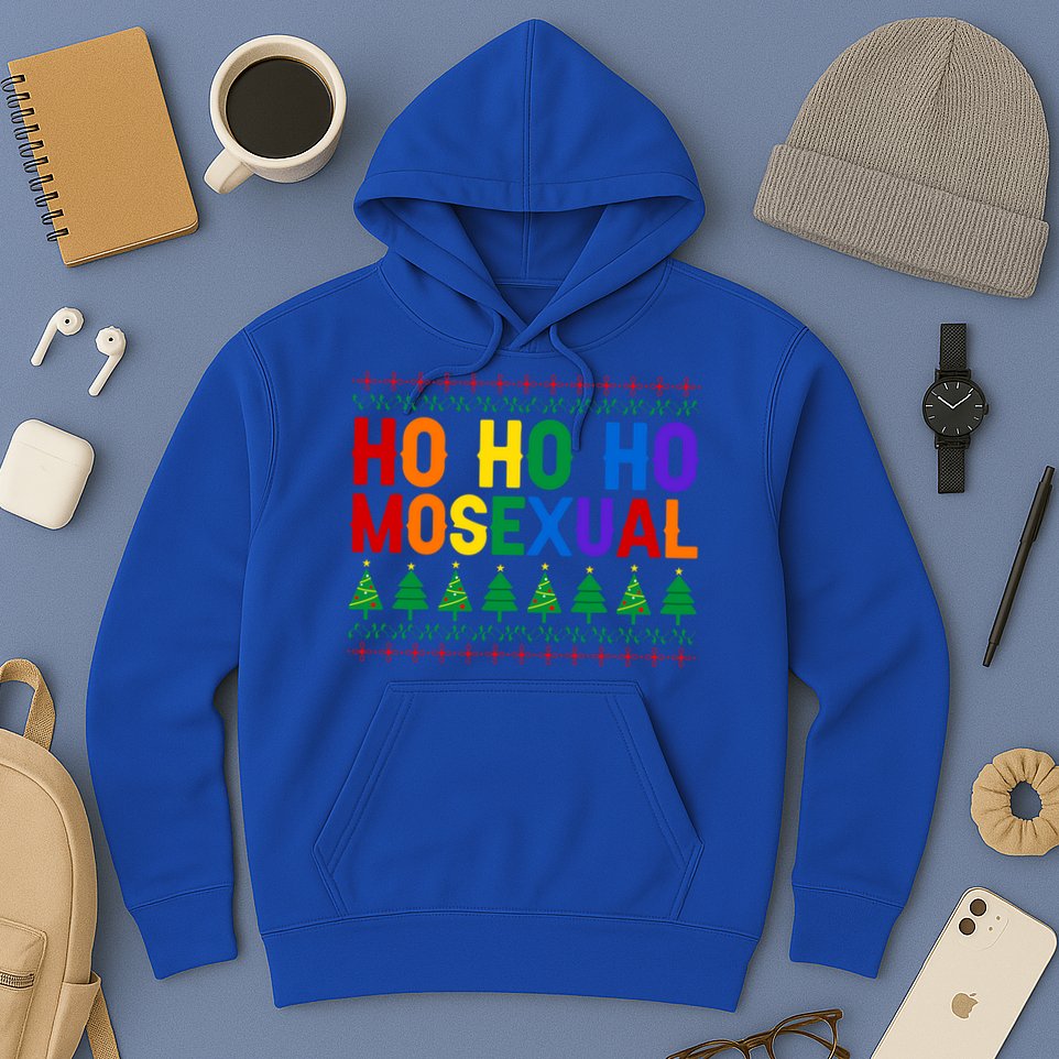 Ho Ho Homosexual Ugly Xmas Sweater Funny Lgbt Christmas Gift Hoodie