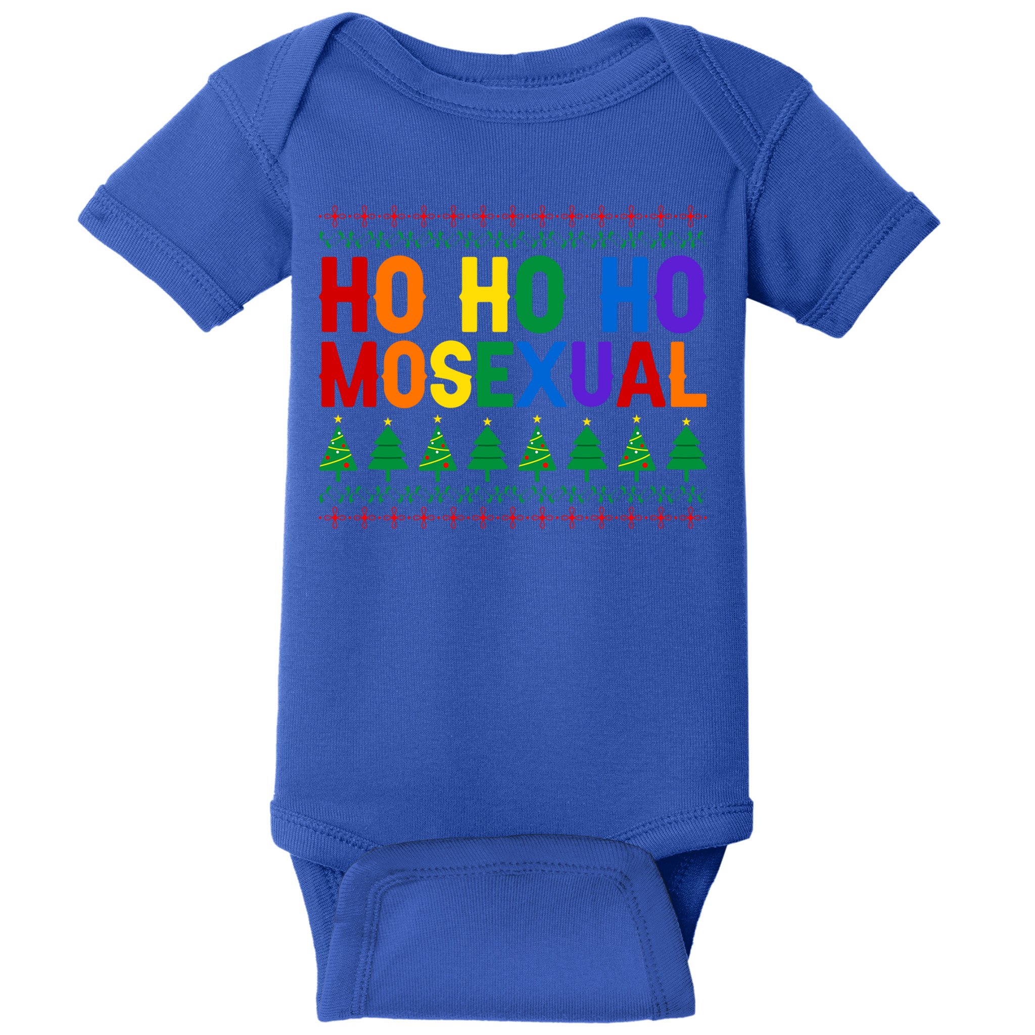 Ho Ho Homosexual Ugly Xmas Sweater Funny Lgbt Christmas Gift Baby Bodysuit