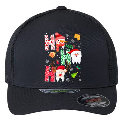 Ho Ho Ho Dentist Christmas Teeth Dental Student Merry Xmas Gift Flexfit Unipanel Trucker Cap