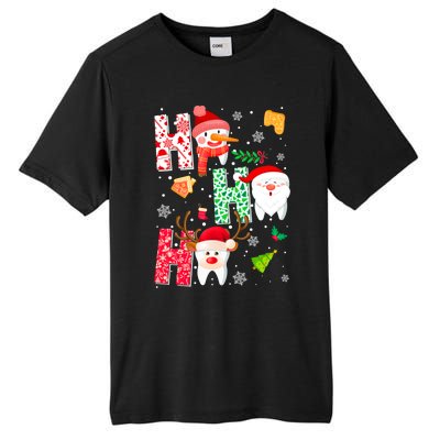 Ho Ho Ho Dentist Christmas Teeth Dental Student Merry Xmas Gift Tall Fusion ChromaSoft Performance T-Shirt