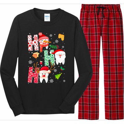 Ho Ho Ho Dentist Christmas Teeth Dental Student Merry Xmas Gift Long Sleeve Pajama Set