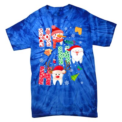 Ho Ho Ho Dentist Christmas Teeth Dental Student Merry Xmas Gift Tie-Dye T-Shirt