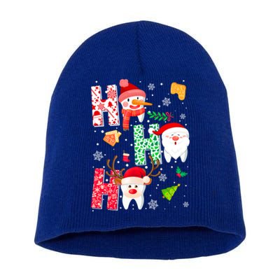 Ho Ho Ho Dentist Christmas Teeth Dental Student Merry Xmas Gift Short Acrylic Beanie