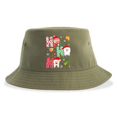 Ho Ho Ho Dentist Christmas Teeth Dental Student Merry Xmas Gift Sustainable Bucket Hat