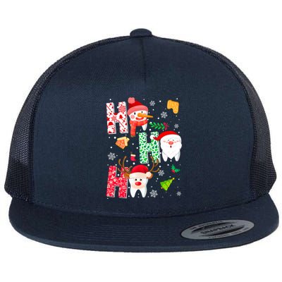 Ho Ho Ho Dentist Christmas Teeth Dental Student Merry Xmas Gift Flat Bill Trucker Hat