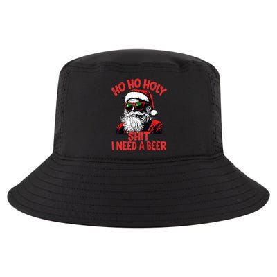 Ho Ho Holy Shit I Need A Beer Santa Christmas Cool Comfort Performance Bucket Hat