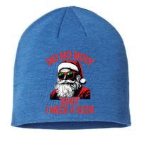 Ho Ho Holy Shit I Need A Beer Santa Christmas Sustainable Beanie